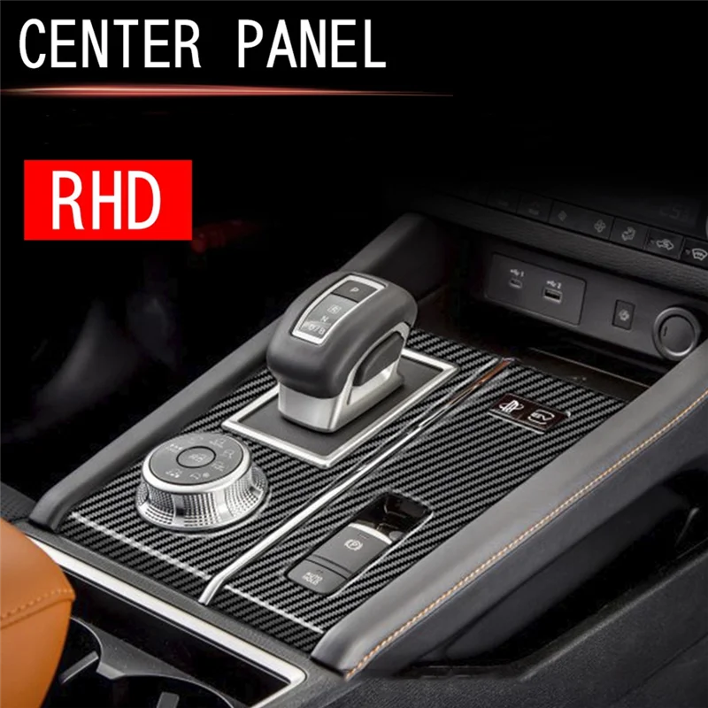 2 komada Auto srednja kućište mjenjača od karbonskih vlakana Naljepnica na control panel Modifikacija interijera za Mitsubishi Outlander 2022 + RHD