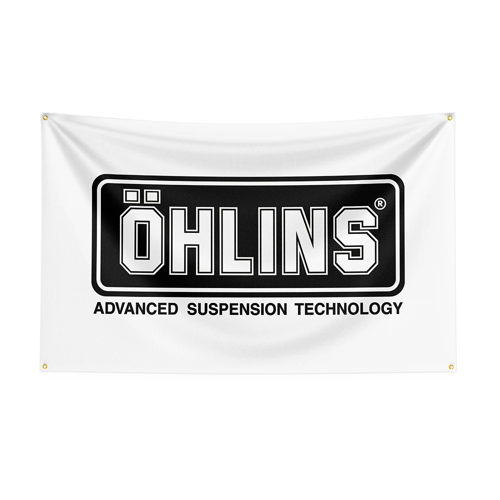 90x150 cm Zastava Ohlins, Banner sa po cijeloj površini Trkaćeg automobila od Poliestera -ft Flag Dekor, ukras zastava, Banera Sa Zastavom
