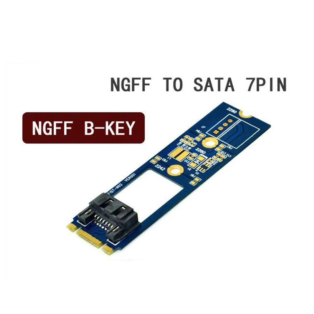 Adapter M2 SATA Pretvara kartu B-M KEY M. 2 NGFF SATA SSD 7-pinski adapter sa podrškom za naknade 2242 2260 2280 Glavni odbor
