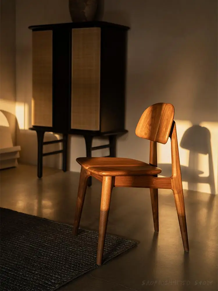 Blagovaona stolice South Wind, nordijsko namještaj, Crni orah, trešnja, Jednostavan Luksuzni dom stolica od punog drveta