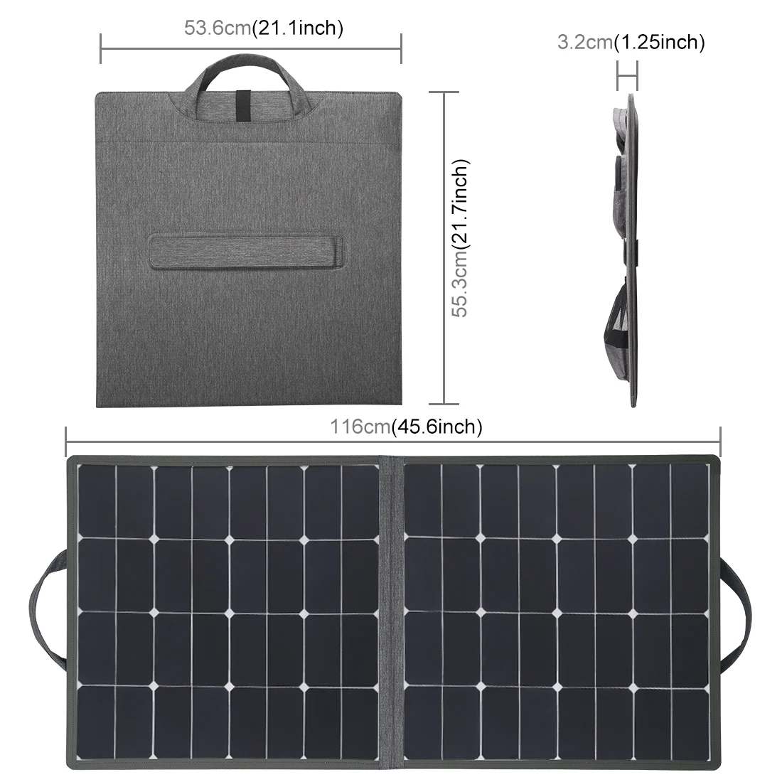 Ekološki prijenosni sklopivi Solarnih punjača HAWEEL snage 100 W za putovanja na otvorenom, punjiva ploča za kućnu uporabu