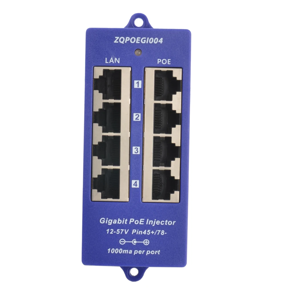 GPOE-4B Pasivni 4-Port Gigabit napajanje preko Ethernet PoE Injektor za Napajanje 24 v Za uređaje UBNT MikroTik napajanje U kompletu nije uključena