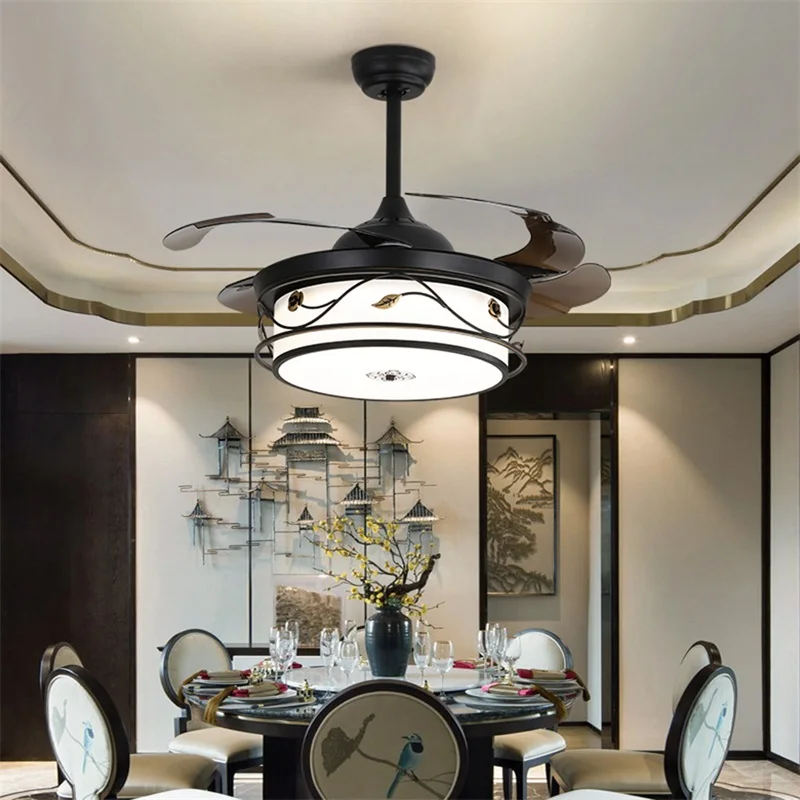 Moderna led stropni ventilator SOFITY crne boje, sa daljinskim upravljanjem, 3 Boje, led lampa za kućne blagovaonicom, spavaće sobe, restoran