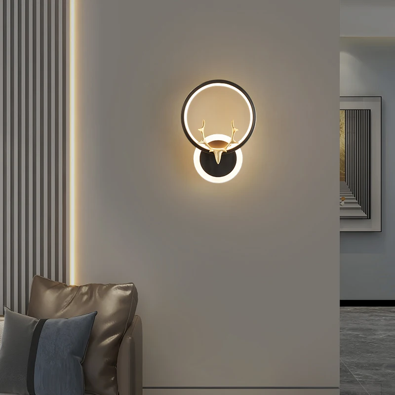 Moderni prikladniji mesinga zidne lampe SAMAN LED, 3 Boje, kreativna zlatni Rog, bra, noćni lampa, dekoracija za dom, dnevni boravak