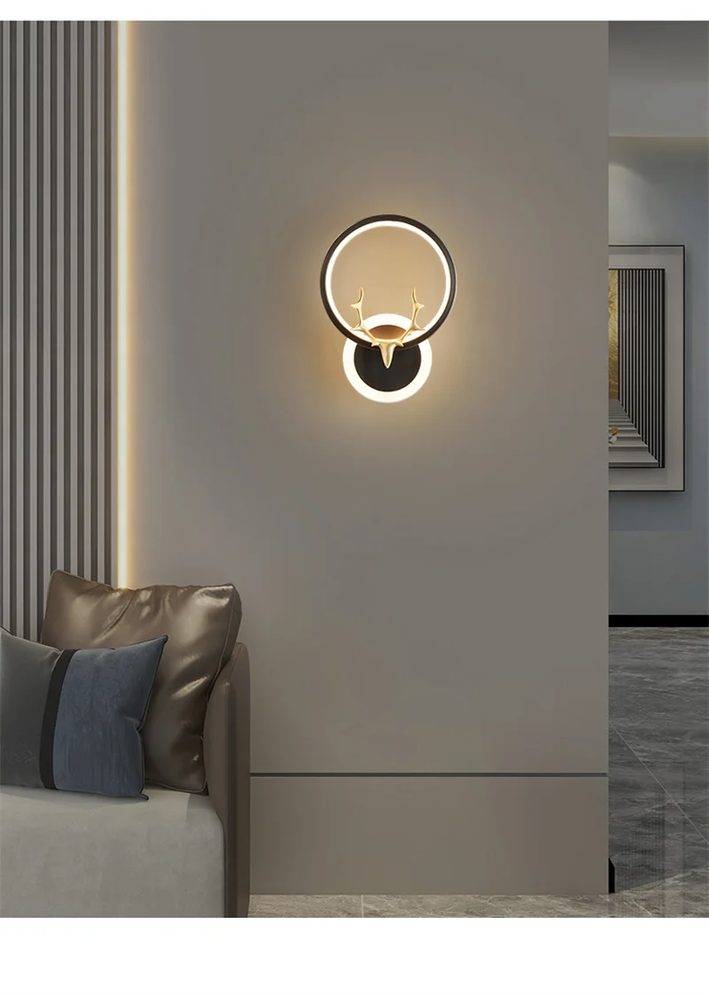 Moderni prikladniji mesinga zidne lampe SAMAN LED, 3 Boje, kreativna zlatni Rog, bra, noćni lampa, dekoracija za dom, dnevni boravak