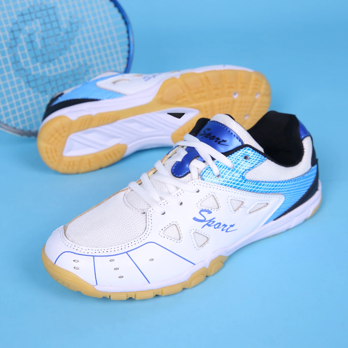 Profesionalna obuća za badminton, veličina 35-46, cipele za treninga u tenisu u zatvorenom prostoru, prozračna tenisice od сплайсированной mreže, Funky sportska obuća