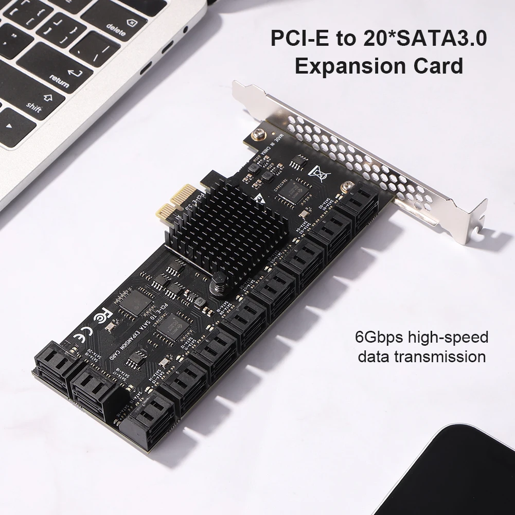 SA3120J Adapter PCIE 20 luka 6 Gb/s PCI-Express X1 SATA3.0 Riser Naknada za proširenje