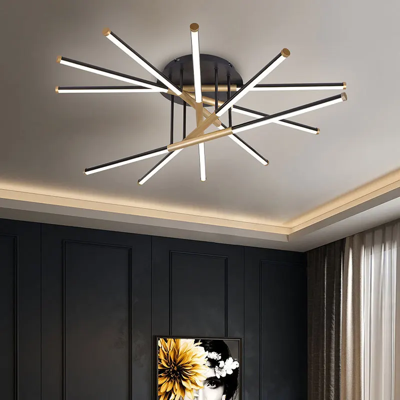 Stropna svjetiljka OUTELA u постмодернистском stilu, kreativni jednostavan dizajn, led duge svjetiljke u traku za uređenje doma dnevnog boravka i spavaće sobe