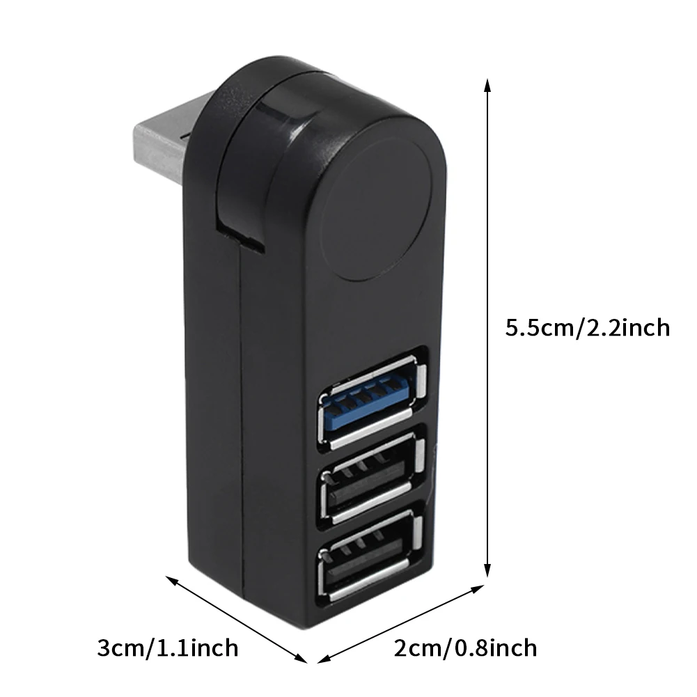 USB3.0 Hub Univerzalni za PC laptop adapter Plug And Play, high-speed prijenosni mini-pretrčati ABS, 3 USB 2.0 porta, pribor