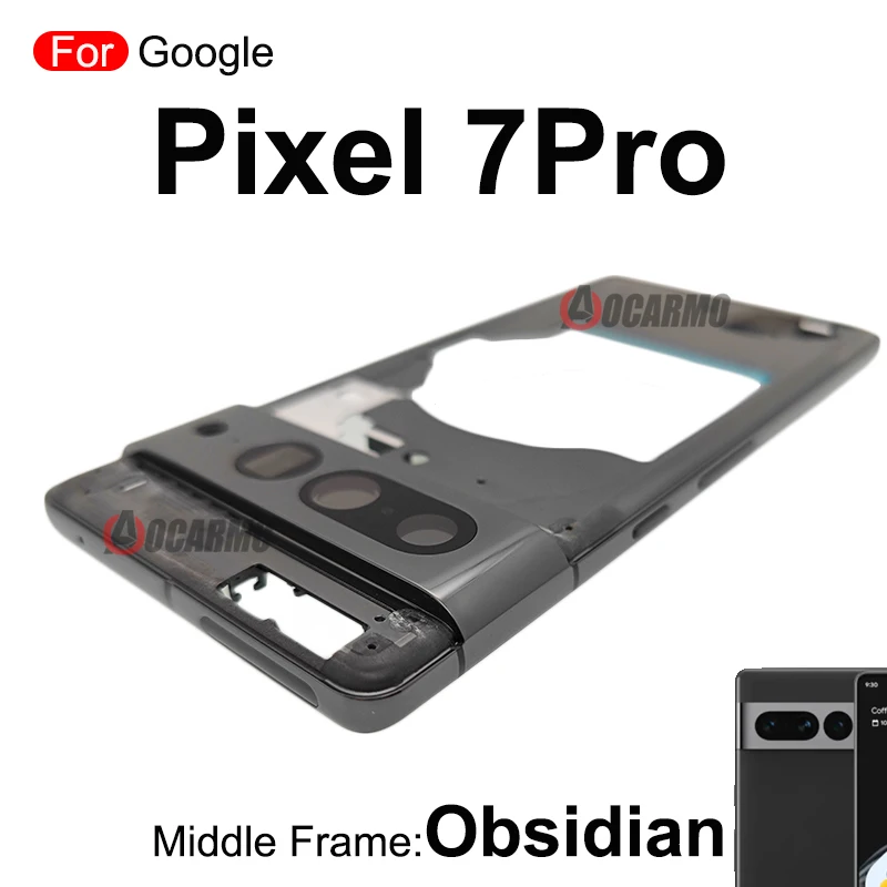 Za Google Pixel 7 Pro 7Pro Prednji srednji okvir s bočnim tipkama Popravak pomoćni dio