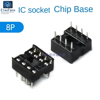 10 kom./1 lot: 8P kvadratni otvor za izravan priključak IC priključak DIP-8-kontaktni čip baza e-integrirani sklop konektor pločica