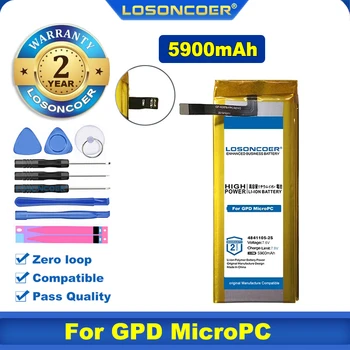 100% Original Baterija za laptop LOSONCOER 4841105-2S 5900mAh Za GPD MicroPC Battery Ručni Igre Gamepad za laptop