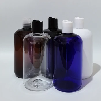 10шт 500 ml Prazan bijeli crni disk sa navojnim poklopcem, estetska plastična boca za tekući sapun, Gel za tuširanje, šampon, Pakiranje kozmetike