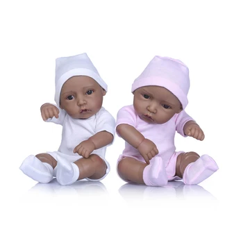 11-Inčni Pomlađuje Tamnoputi silikonske lutke-Реборн za Novorođenčad Bebes Reborn Realista Doll za djevojčice, poklon igračke za kadu