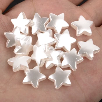 20 komada 15 mm Bijele perle od umjetnih bisera u obliku zvijezde Slobodan razuporne perle za izradu nakita DIY Maskote Narukvica ručno Pribor