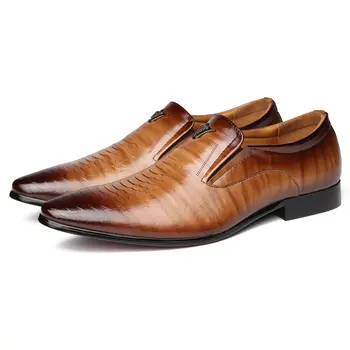 2023 Gospodo modeliranje cipele u retro stilu, visoko kvalitetna poslovna cipele od umjetne kože čipka-up, službena obuća za svadbene zurke velike veličine