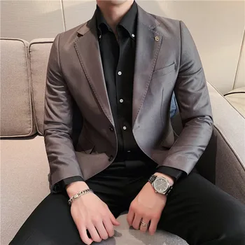 2023 Nova muška moda udoban koreanska verzija svakodnevnu poslovnu gospoda vjenčanica u talijanskom stilu, profesionalni blazer