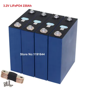 4 Kom./lot elementi LiFePO4 klase A 3,2 V 230Ah za akumulatora 12V ESS RV sa slobodnim gumama