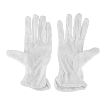 4 para zaštitnih противоскользящих bijele pamučne radnih rukavica za vožnju