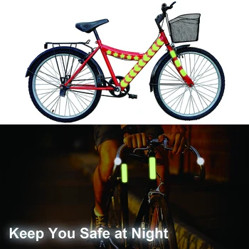42 kom., светоотражающая naljepnica na trup bicikla, logo noćni sigurnost, mreže u strip znak upozorenja traka, MTB kaciga za skuter, reflektirajuće naljepnice na kućištu
