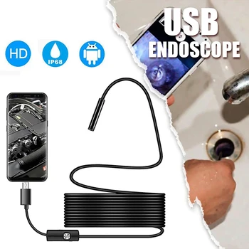 5,5 mm Android Endoskop 3В1 Micro USB Type-c, Mini Skladište Noćni Vid Vodootporna led Endoskop za Automobil Digitalni Бороскоп 1m 2m
