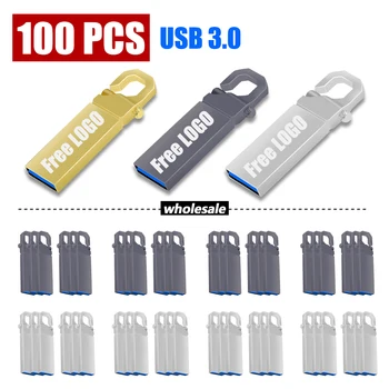 50 KOM. Usb flash pogon 64 GB, 128 GB Memory Stick od 128 GB 3,0 Metalni USB flash drive s besplatnim logotipom USB-drive 16 GB, 32 GB