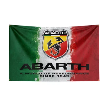 90x150 cm zastava Abarths, banner sa po cijeloj površini trkaćeg automobila od poliestera za ukras