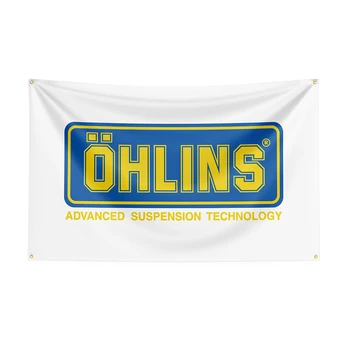 90x150 cm Zastava Ohlins, Banner sa po cijeloj površini Trkaćeg automobila od Poliestera -ft Flag Dekor, ukras zastava, Banera Sa Zastavom