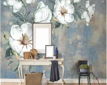 beibehang desktop prilagođene veličine moderan minimalistički svježe trodimenzionalni cvjetnim ukrasima za dnevni boravak, tv, kauč, zidno slikarstvo