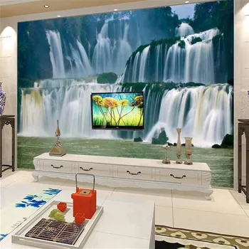 beibehang prilagođenu pozadinu pozadine desktop dnevni boravak TV prirodni krajolik falls 3D freske papel de parede