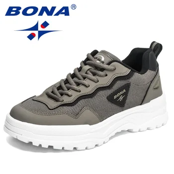 BONA 2023, Novi Dizajn Prozračna Trendy Tenisice na ravne cipele sa Uvezivanje Muška Udoban Ulica Obuća, Muška Obuća Za Odmor, Zapatillas Hombre