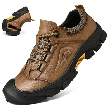 Branded muške casual cipele i čipka-up Ulica obuća Muška cipele od prave kože za odmor Luksuzna muška obuća za penjanje i planinarenje