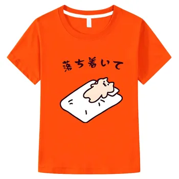 Casual majica One Mačka Harajuku u stilu Kawai sa anime, Эстетичная majica s Мангой, Funky t-shirt s grafičkim uzorcima od 100% pamuka, za dječaci/djevojčice