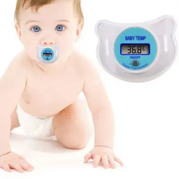 Djeca Dječji Praktične Klik Digitalni Temperaturni Bradavice-Dude LCD Bradavice Kuhinjski Termometar Alarm Za Usta Naprava Temperatura