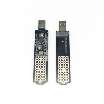 Dvostruki protokol M2 NVME/SATA SSD-Prilagodnik za M/B + M Ključ za USB 3,1 Riser RTL9210B Čip za 2242 2260 2280 M. 2 PCIE NVME/NGFF SATA SSD