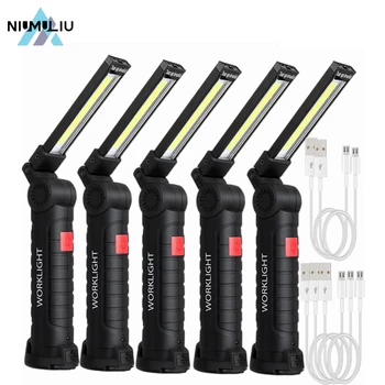 F3 Prijenosni COB Led Svjetiljka USB Punjiva Radna Lampa Magnetski Viseći Svijećnjak Lanterna sa Ugrađenom Baterijom Za Kampiranje