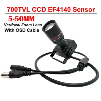 HD 700TVL CCD Effio-E 5-50 mm, 9-22 mm, 6-22 mm, Mini Kamera sa Podesivim Objektivom s Promjenjivom Žarišnom Udaljenošću, S Kabelom OSD, Kutija, video Nadzor, Automobili Otvorena