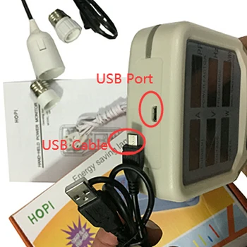 HOPI HP9800 USB Port 4500 W 85-110-220-265 vac 20A HP-9800 Električni Monitor Energi Led Tester Svjetlosti Soket vat-sat metar Analizator