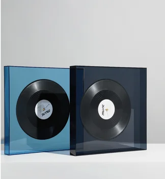 imitacija suvremene glazbene teme 40 cm, vertikalna crna guma, retro-ploča, Akrilno umjetnost i obrt, pribor za uređenje doma