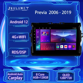 JIULUNET 8-jezgreni Auto Radio Android 12 DSP Za Toyota Previa XR50 2006-2019 Media Player Navigacija Carplay AUTO