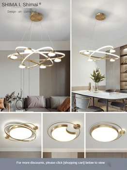 Lampa u dnevnoj sobi, luksuzna kreativno jednostavna restoran luster u skandinavskom stilu u ozračju postmoderne