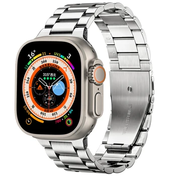 Metalni Remen za Apple Watch Band 9 8 7 45 mm 41 mm Narukvica od nehrđajućeg Čelika iWatch Serije Ultra 2 49 mm 6 5 4 3 SE 44 mm 42 mm 40 mm