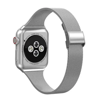 Milan remen za Apple watch UItra 8 7 6 5 4 SE Band 44 mm 40 mm Metalni remen od nehrđajućeg čelika za iwatch series 3 42 mm 38 mm remen