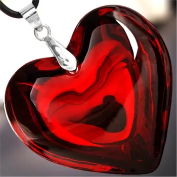 Modni crveno ogrlica sa privjesak u obliku srca oceana, 5 kom./lot, poklon nakit za dame i djevojke