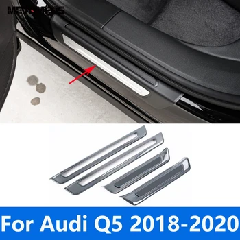 Navlaka za prag za Audi Q5 2018 2019 2020 Vanjski prag od nehrđajućeg Čelika, maska za zaštitu od scuffs, naljepnica, Pribor Za Styling automobila