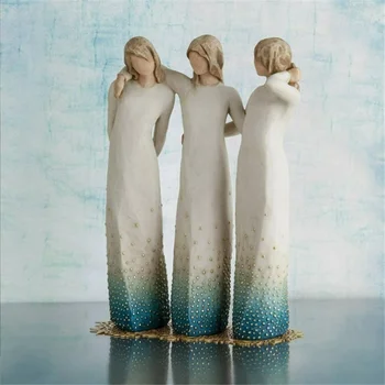 Nove Dekoracije od smole By My Side Figurice Sisters Girls Sculpte Stolne dekoracije, Ukrasi za dom, Zbirke radova U poklon kutiji