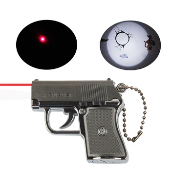 NOVI višenamjenski model pištolj, svjetiljka, infracrveno lasersko osvjetljenje, višenamjenski privezak za ključeve, igračka za mačke, ulica EDC alati