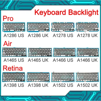 Novost Za Macbook Pro Air Retina A1278 A1286 A1465 A1466 A1398 A1502 velika Britanija EU SAD pozadinsko Osvjetljenje tipkovnice 2010-2017 godina
