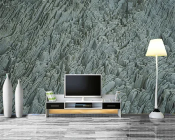Običaj Wallpaper HD Rock 3D Stereo Jednostavna Moderni Dnevni boravak Tv Kauč Pozadina Zidno Slikarstvo Papel De Parede Papier Peint Behang