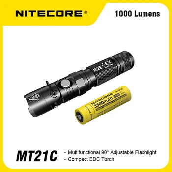 Originalni Svjetiljku NITECORE MT21C CREE XP-L HDV6 LED s Regulacijom na 90 ° 1000LM S Baterijom NL1835 Prijenosni Fenjer Troch
